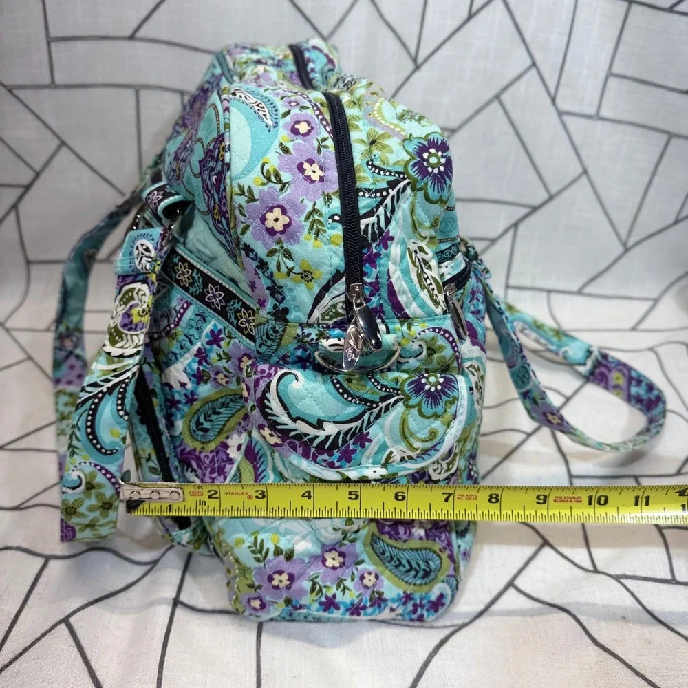 Marie Lifestyle Collection Diaper Bag Large Turquoise Paisley Quilted Floral